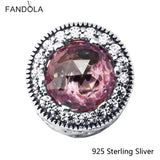 Pink Essence Beads Charms 925 Sterling Silver Jewelry For Women