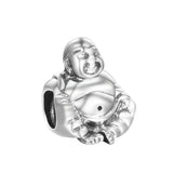 Sterling Silver Smiling Buddha Charms for Bracelets