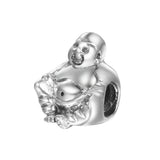 Sterling Silver Smiling Buddha Charms for Bracelets