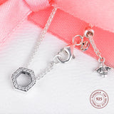 Hexagon Necklace Sterling Silver Pendant