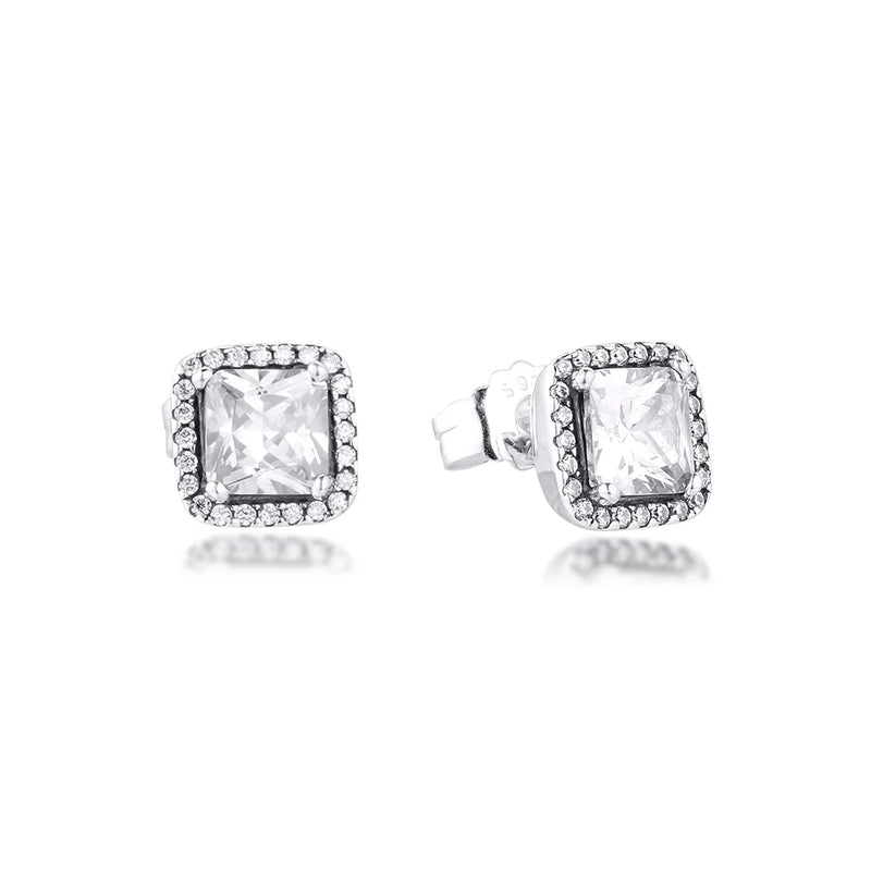 925 Silver Stud Earrings Elegant Sparkle Timeless Design