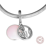 925 Silver Tulip Charm Women's Dangle Beads for DIY Jewelry