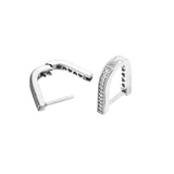 U-shaped Hoop Earrings Sterling Silver 925 Original Jewelry Gift