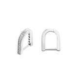 U-shaped Hoop Earrings Sterling Silver 925 Original Jewelry Gift