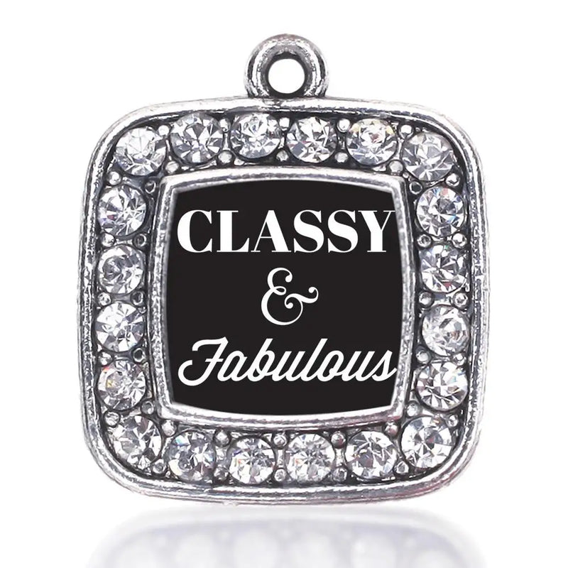 Antique Silver Plated Circle Charm Jewelry