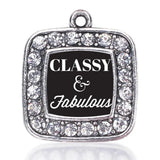 Antique Silver Plated Circle Charm Jewelry