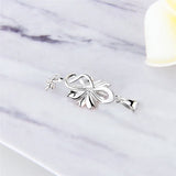 925 Silver Flower Women Pendant Necklace Sterling Silver Valentine Gift