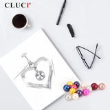925 Sterling Silver Heart-Shaped Pendant Mounting