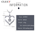 925 Sterling Silver Heart-Shaped Pendant Mounting