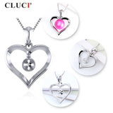 925 Sterling Silver Heart-Shaped Pendant Mounting