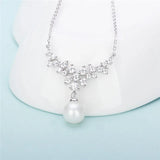 925 Silver Pendant Necklace with 6-7mm Round Pearls FSN050SB