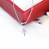 925 Sterling Silver Three Stone Pearl Pendant for Girls