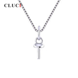 10pcs Small Sterling Silver Round Pearl Pendant Mounting for Women SP402SB