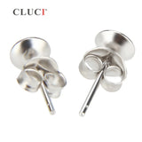 925 Silver Pearl Stud Earrings for Women SE051SB