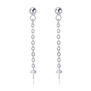 Sterling Silver Pearl Earring Mounting SE146SB