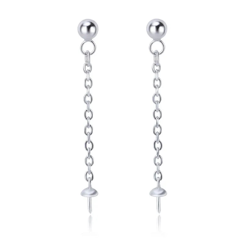 Sterling Silver Pearl Earring Mounting SE146SB