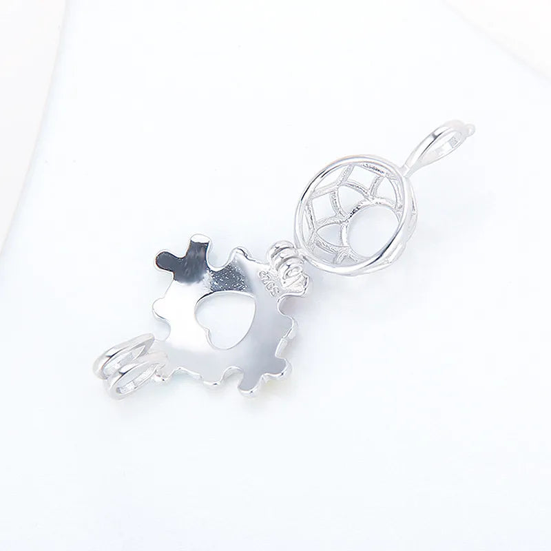 925 Silver Autism Awareness Puzzle Heart Locket SC281SB