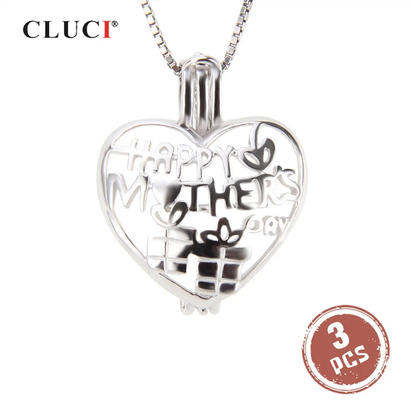 925 Sterling Silver Hollow Charms Pendant for Women Necklace Jewelry