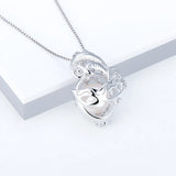 925 Sterling Silver Mysterious Mask Shaped Pearl Locket Pendant