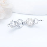 925 Sterling Silver Pearl Locket Pendant Bull Charms Pendant Necklace Jewelry