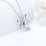 925 Sterling Silver Pearl Locket Pendant Butterfly Charms for Necklace SC042SB