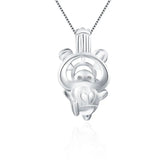 925 Sterling Silver Pig Shaped Necklace Pendant for Women