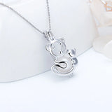Bear Shaped Silver 925 Pendant for Necklace Jewelry Making