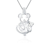 Bear Shaped Silver 925 Pendant for Necklace Jewelry Making