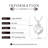 Cat Footprint 925 Silver Pendant for Necklace Women Charms SC104SB
