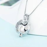 Cat Footprint 925 Silver Pendant for Necklace Women Charms SC104SB