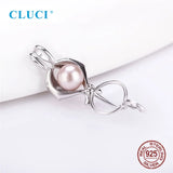 925 Sterling Silver Double Dolphin Wish Pearl Pendant Locket