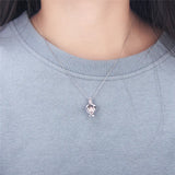 925 Sterling Silver Double Dolphin Wish Pearl Pendant Locket