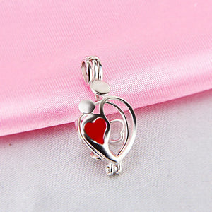 Love Heart Shaped Silver 925 Charms Pendant SC213SB