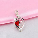 Love Heart Shaped Silver 925 Charms Pendant SC213SB