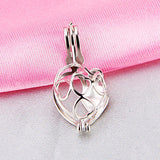 Love Heart Shaped Silver 925 Charms Pendant SC213SB