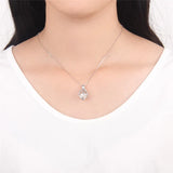 Mother and Kid Love 925 Sterling Silver Wish Pearl Locket Necklace Pendant