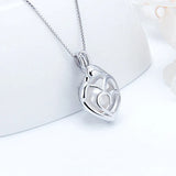 Mother and Kid Love 925 Sterling Silver Wish Pearl Locket Necklace Pendant