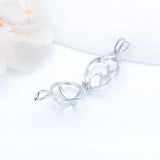 Mother and Kid Love 925 Sterling Silver Wish Pearl Locket Necklace Pendant