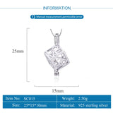 925 Sterling Silver Big Box Cage Pendant for Women