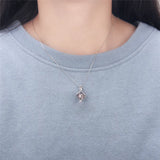 925 Sterling Silver Big Box Cage Pendant for Women