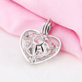 Heart Shaped 925 Sterling Silver Pearl Pendant Locket SC246SB