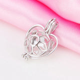 925 Sterling Silver Heart Shaped Pearl Locket Pendant