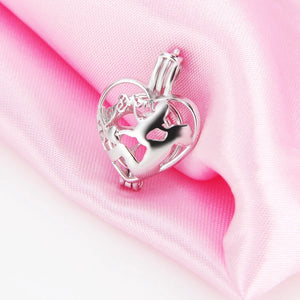 925 Sterling Silver Heart Shaped Pearl Locket Pendant
