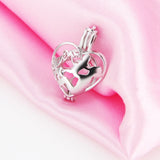 925 Sterling Silver Heart Shaped Pearl Locket Pendant