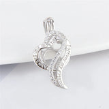 925 Silver Heart Pearl Locket Necklace for Women SC353SB