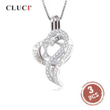 925 Silver Heart Pearl Locket Necklace for Women SC353SB