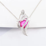 925 Silver Heart Pearl Locket Necklace for Women SC353SB