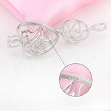 3pcs 925 Heart Pendant for Women Necklace Making Sterling Silver Jewelry