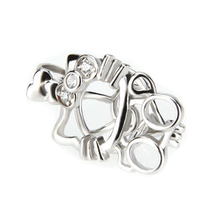 925 Silver Cat Shaped Pearl Locket Pendant for Women