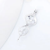 Mother's Double Heart 925 Sterling Silver Pendant Jewelry